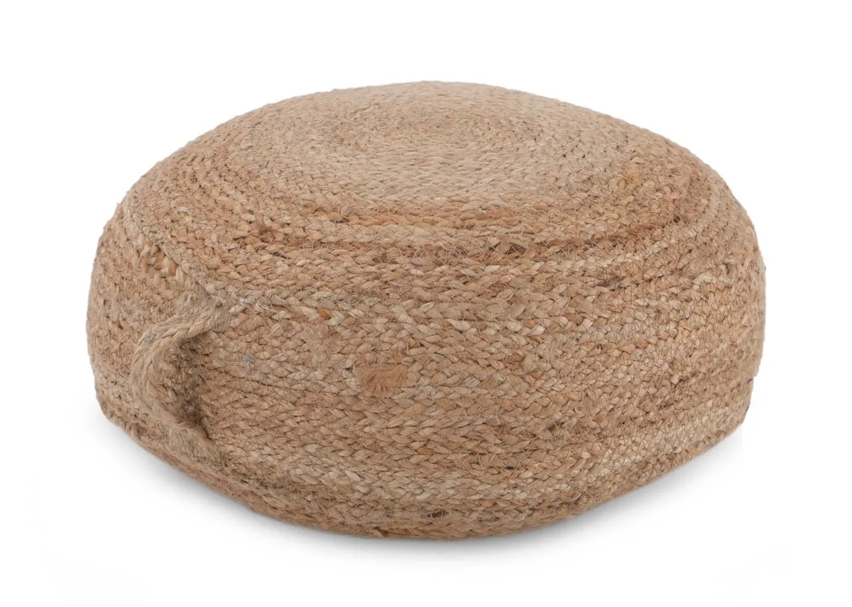 Natural Fibre Round Pouffe - Beryl