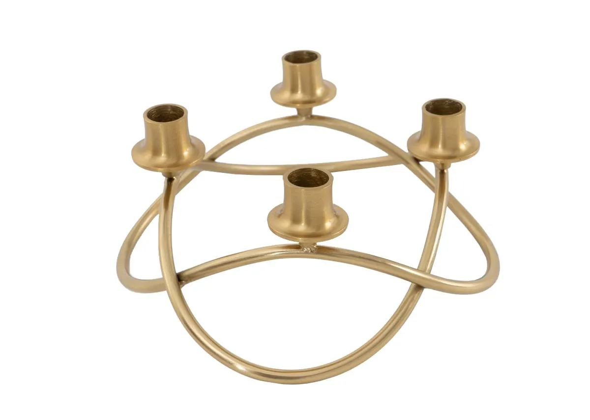 4 Light Gold Candle Holder - Mirage