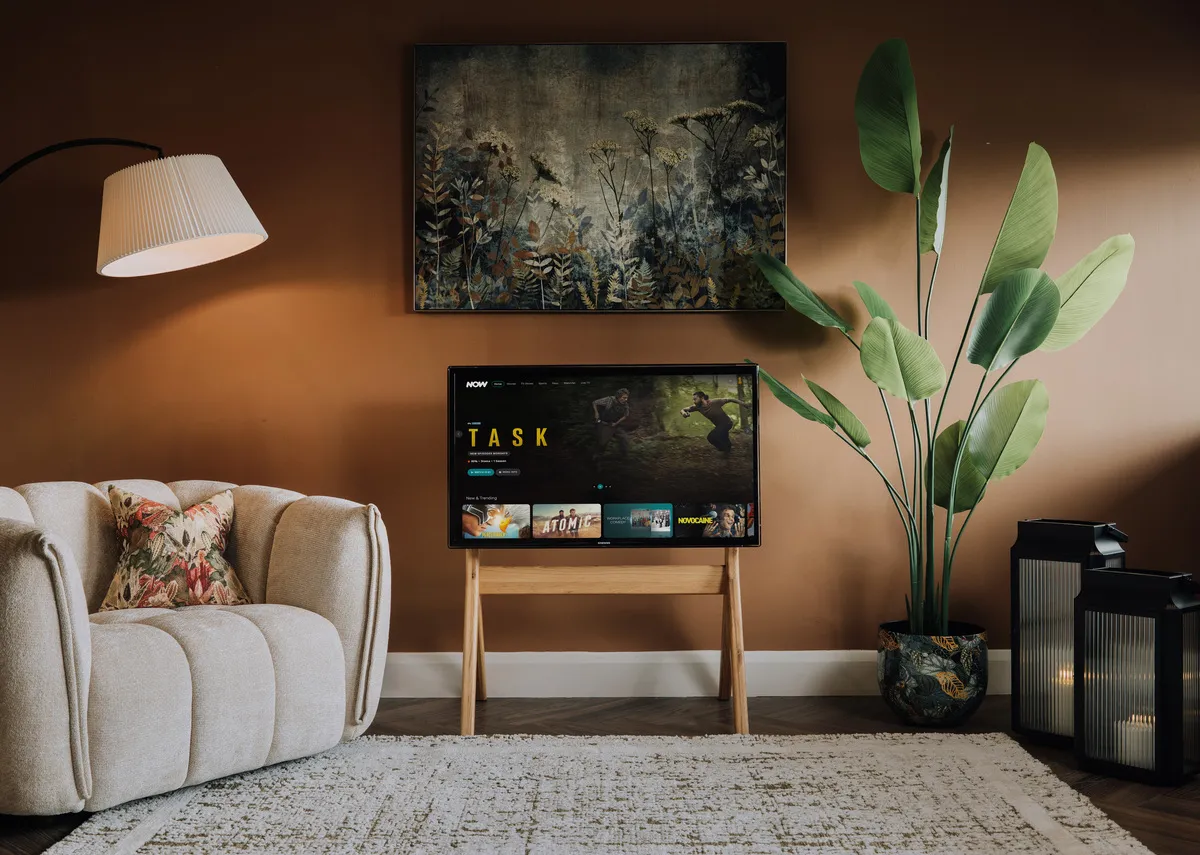 Oak & Metal Framed TV Stand - Davis