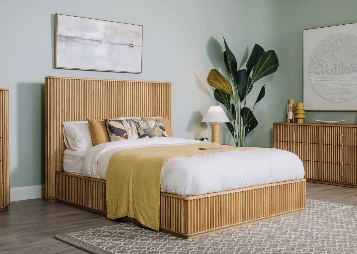King Size (5ft) Slatted Oak Bed Frame - Bradley