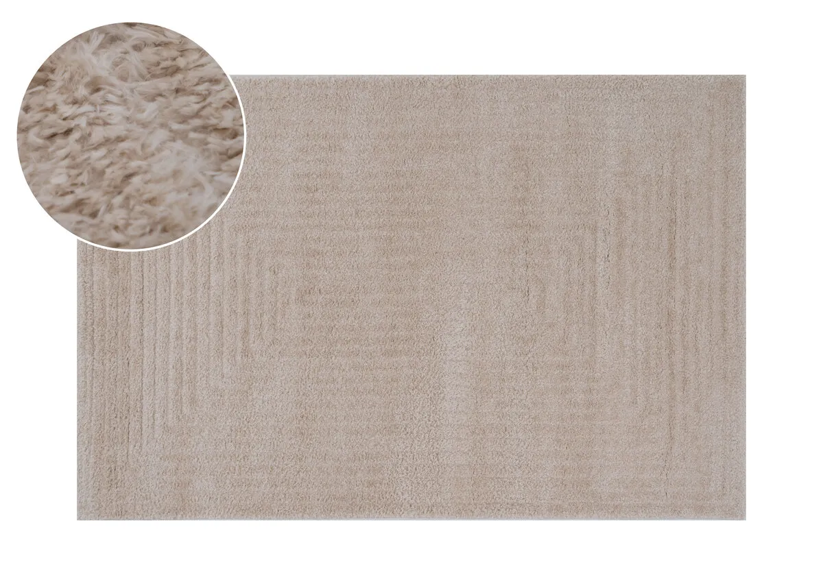Beige 200cm x 290cm Large Rug - Cadence