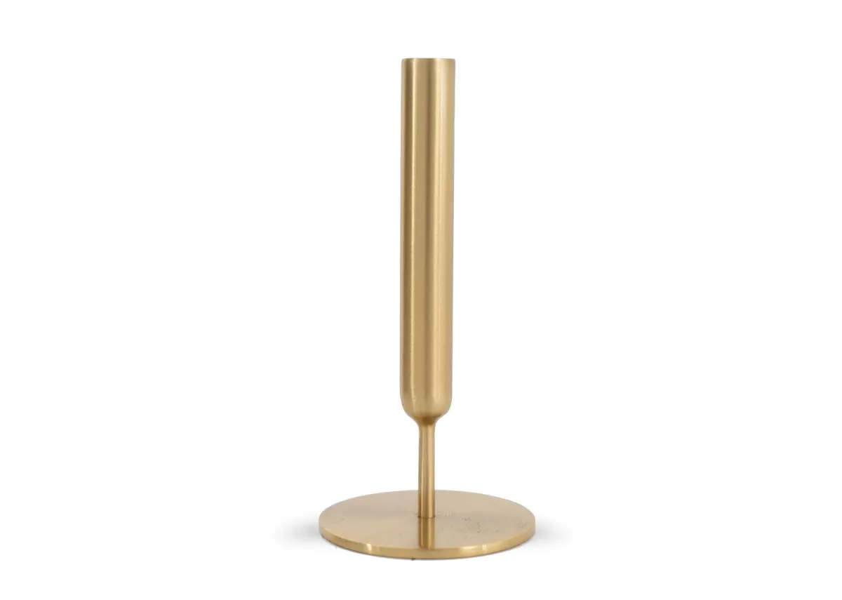Small Gold Candle Holder - Damson