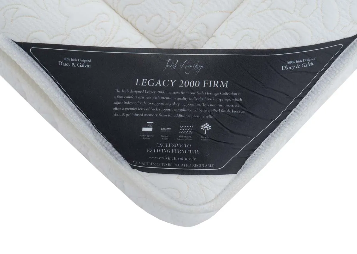 A dimension image of the Legacy 200 Firm with 30cm Depth