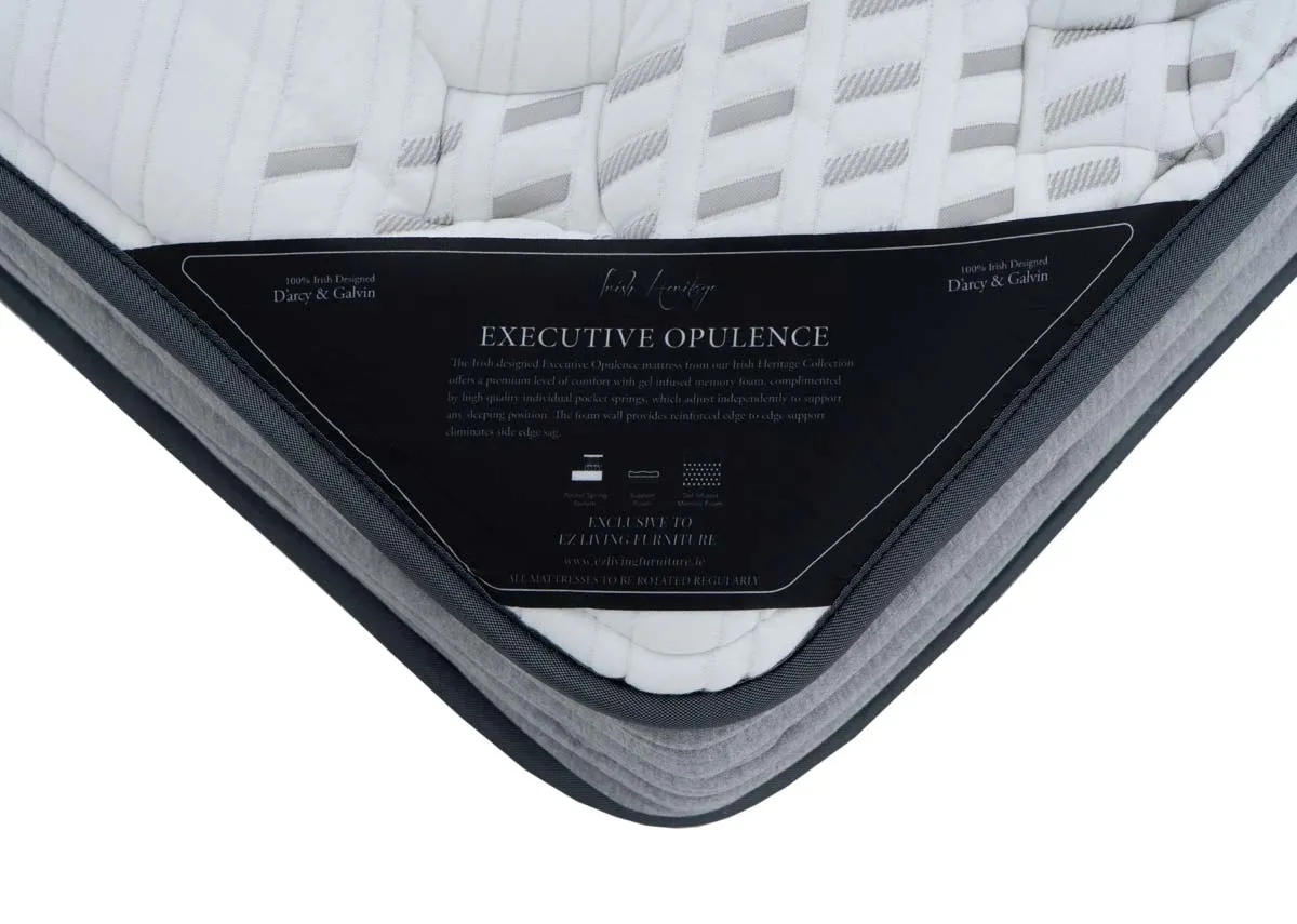 A dimension image of the executive opulence mattress with 22cm Depth