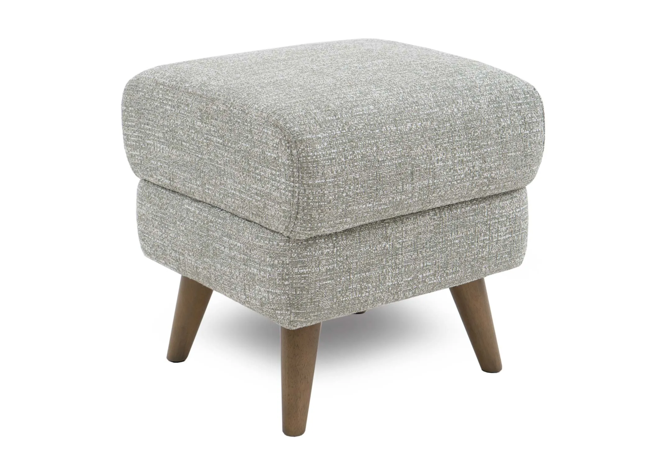 Light Green Fabric Footstool - Harper