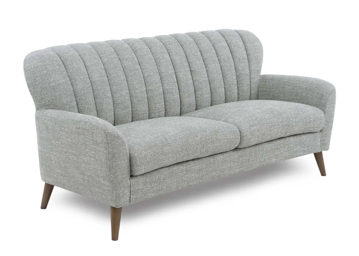 3 Seater Light Green Fabric Sofa - Harper