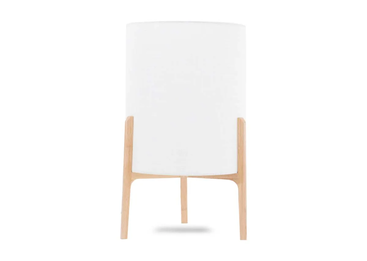 Wood Lamp with Linen Shade - Litto
