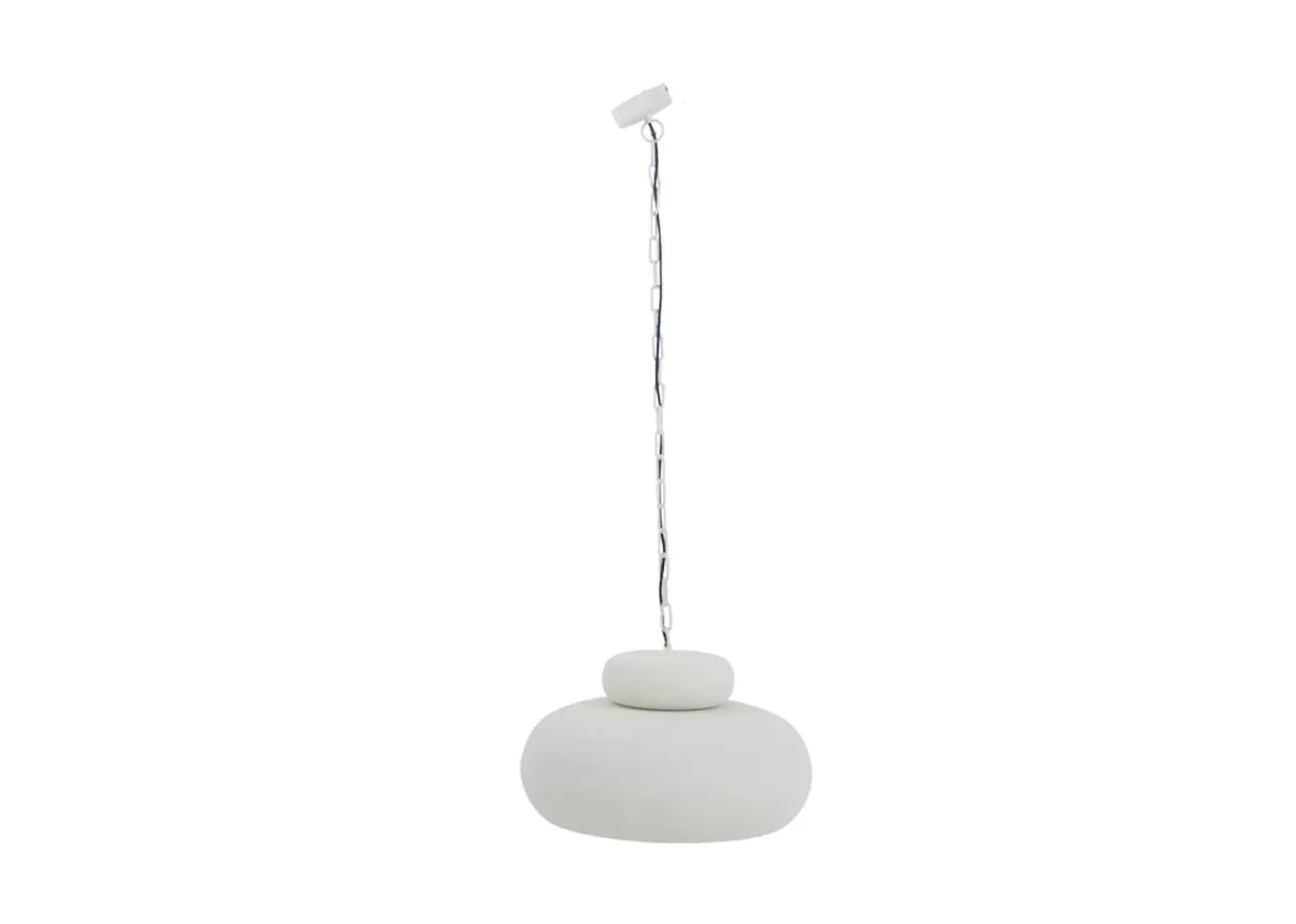 Large Matt Cream Hanging Lamp - Neiva