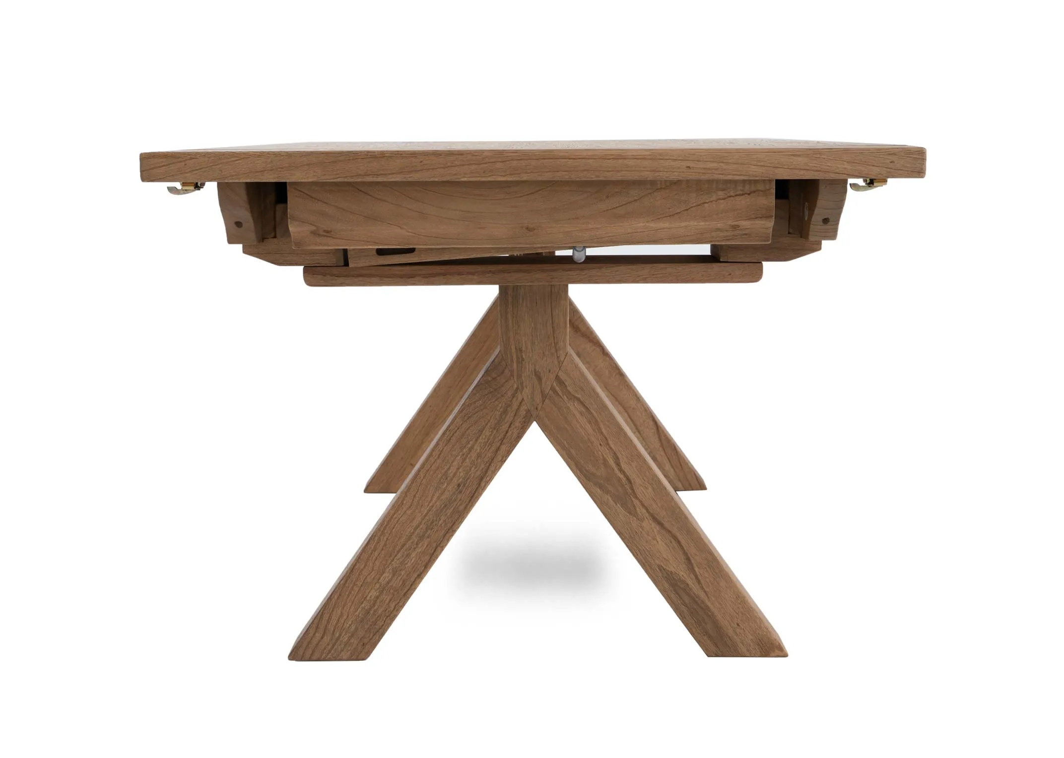 An oak dining table from EZ Livings Toulon range. Side  view