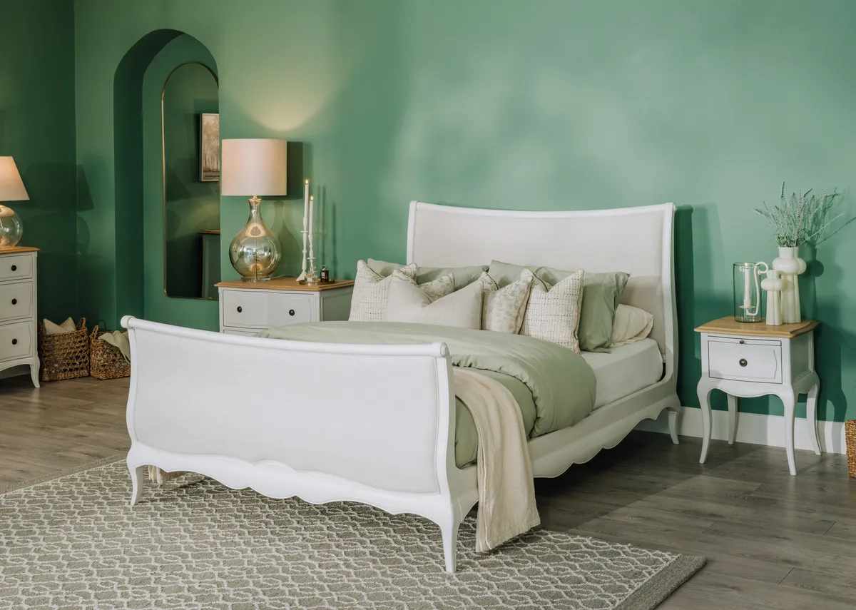 King Size (5ft) White Oak Bed Frame - Amelie