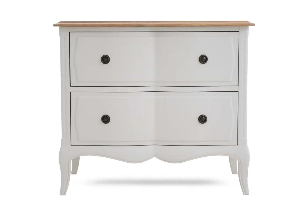 A dimension image of the Amelie 2 drawer locker with 85cm x 71cm 