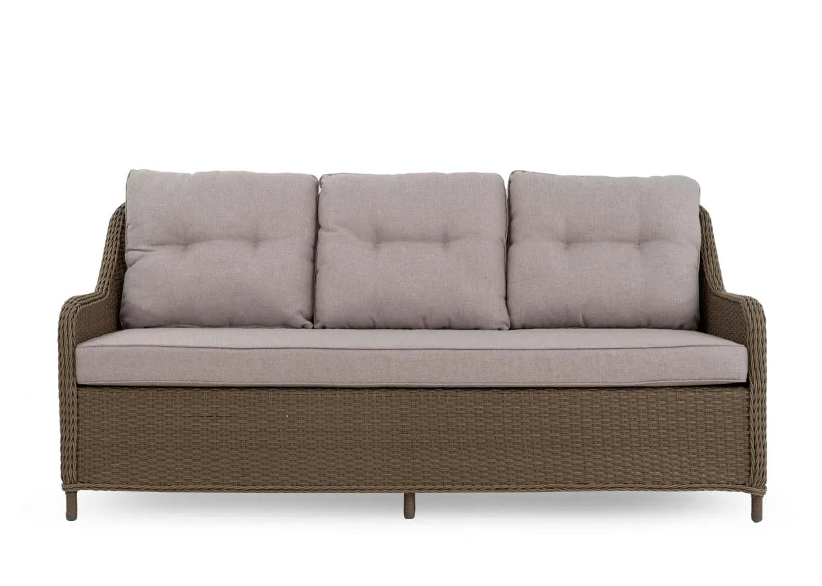 A dimension image of the Marbella sofa set with Sofa 185cm x 86cm x 75cm Chair 68cm x 86cm x 75cm