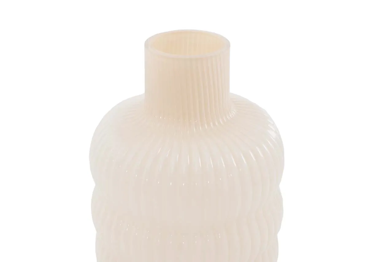 A dimension image of the Lunette Cream Vase with 15cm x 30cm