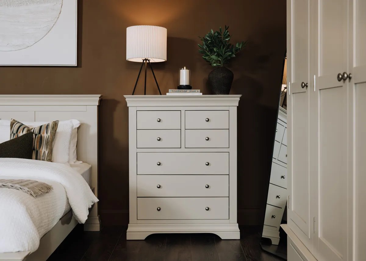 4 Over 3 Drawer Taupe Chest Of Drawers - Dove