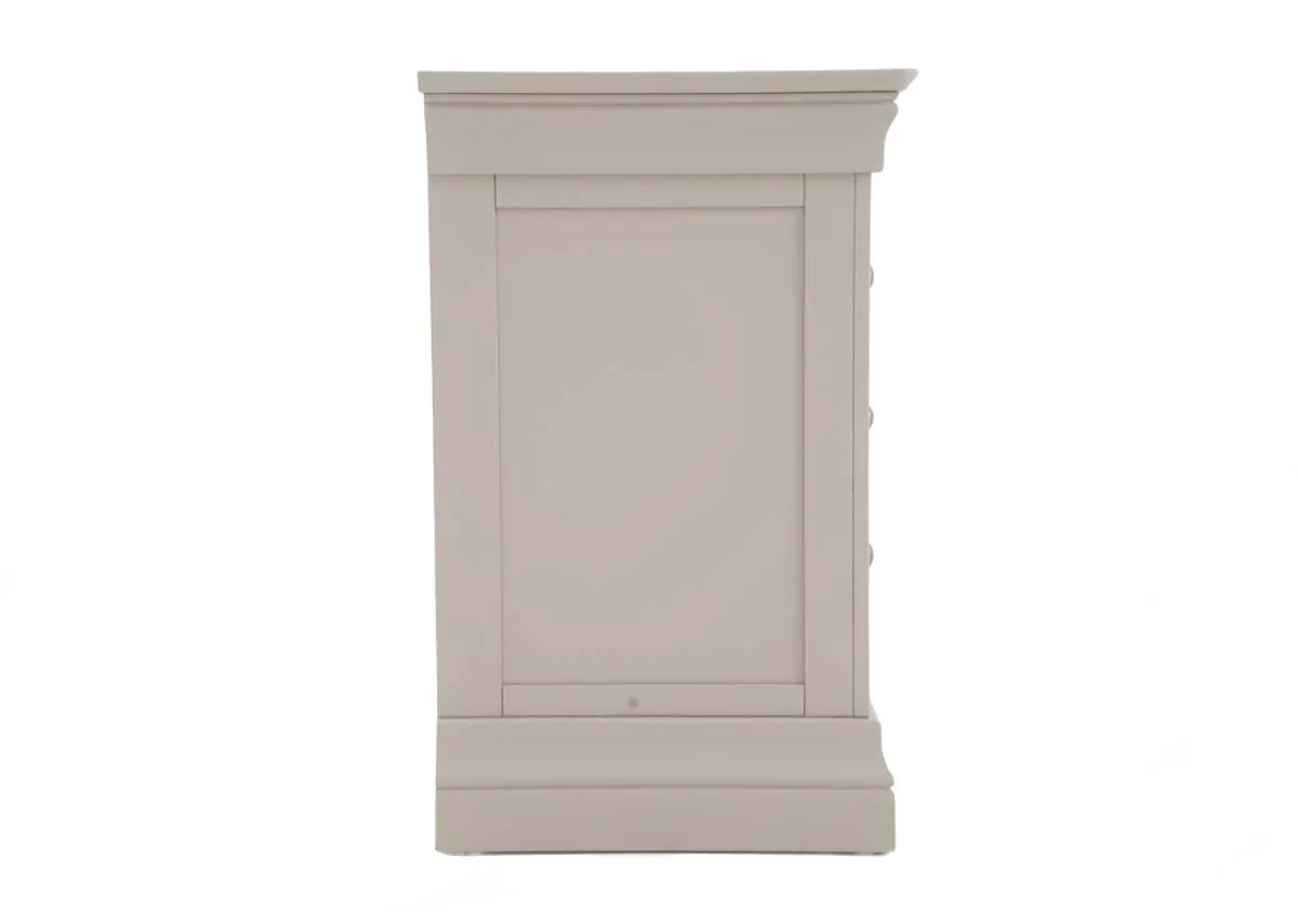 A dimension image of the Dove Taupe Grey Locker with 74.5cm x 44.5cm x