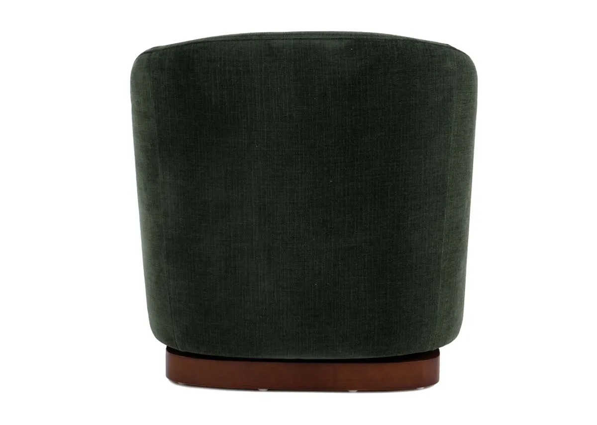 An arched back swivel chair from EZ Livings Dalton range. Back view