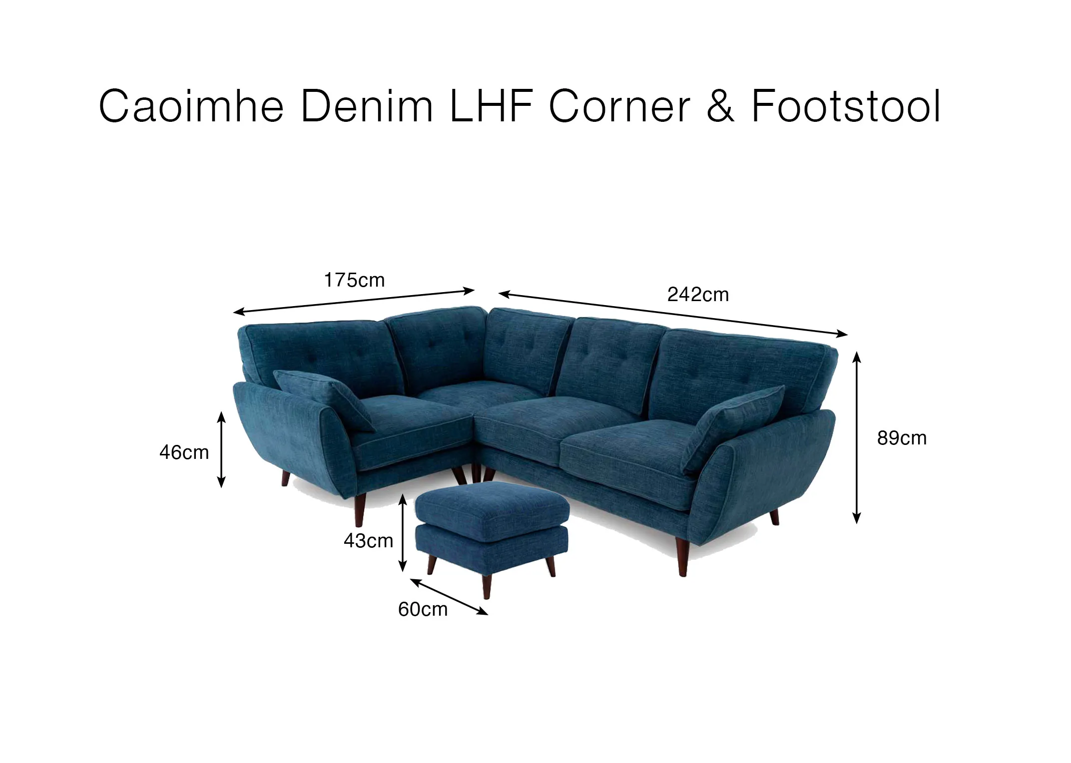 A dimension image of the Caoimhe Denim