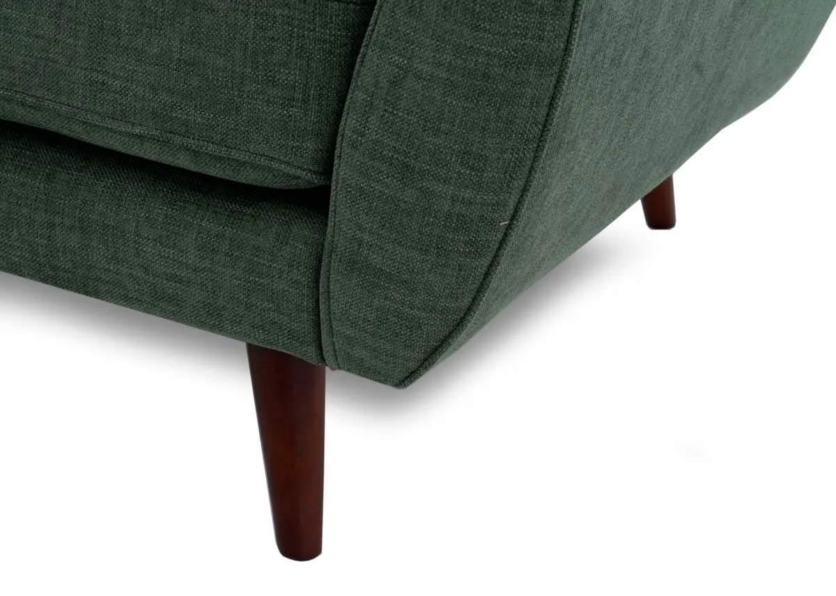 A dimension image of the Caoimhe Olive corner sofa with 245cm x 175cm x 89cm