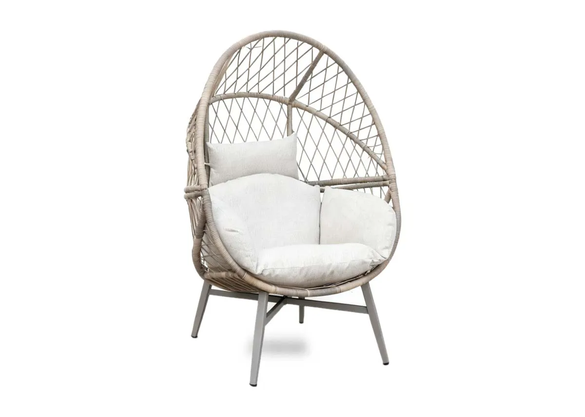 Beige Egg Chair - May (Includes Free Outdoor Cover)