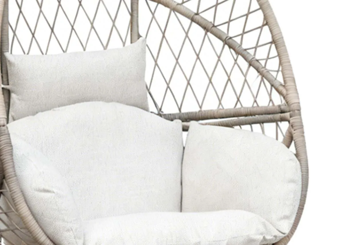 A dimension image of the Maya Egg Chair with 98cm x 65cm x 148cm