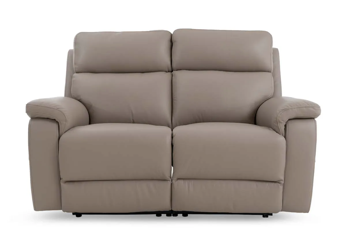 A dimension image of the Raven 2 Seater Power Recliner with 150cm x 108cm x 98-170cm