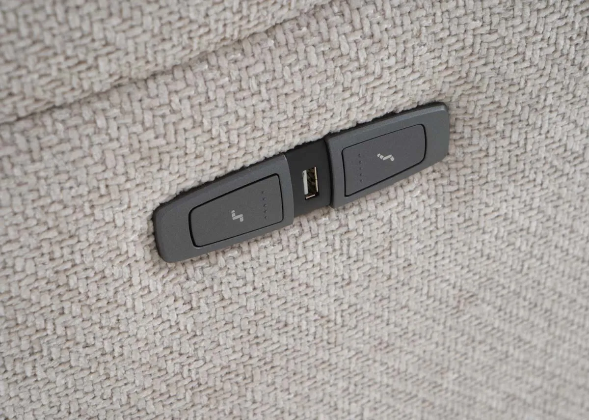 A dimension image of the Annalee 2 Seater with 157.5cm x 96.5-160cm x 103cm