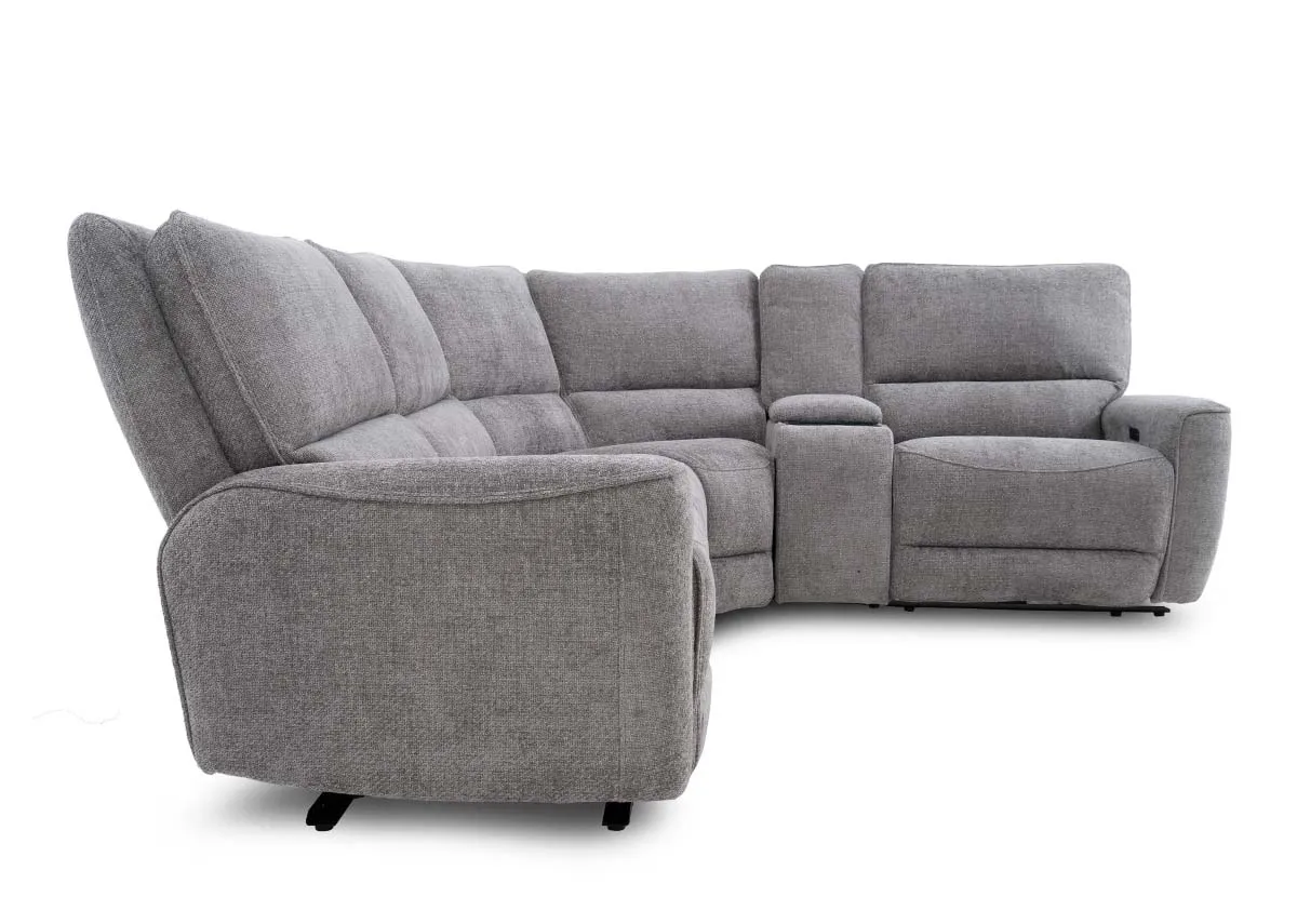 A dimension image of the Ashbrook Corner sofa with 280cm x 103-165cm x 102cm