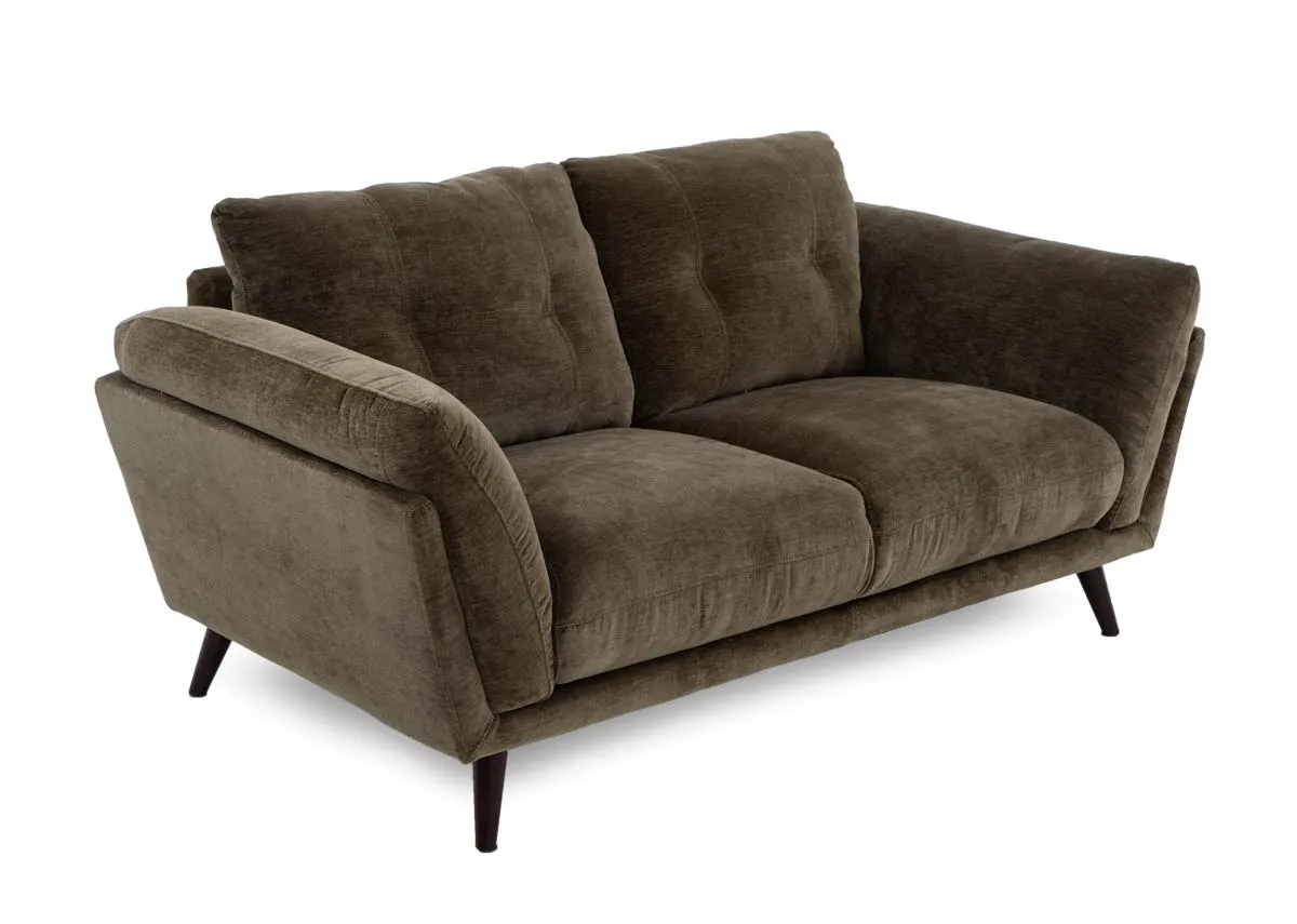 2 Seater Olive Fabric Sofa - Toscana