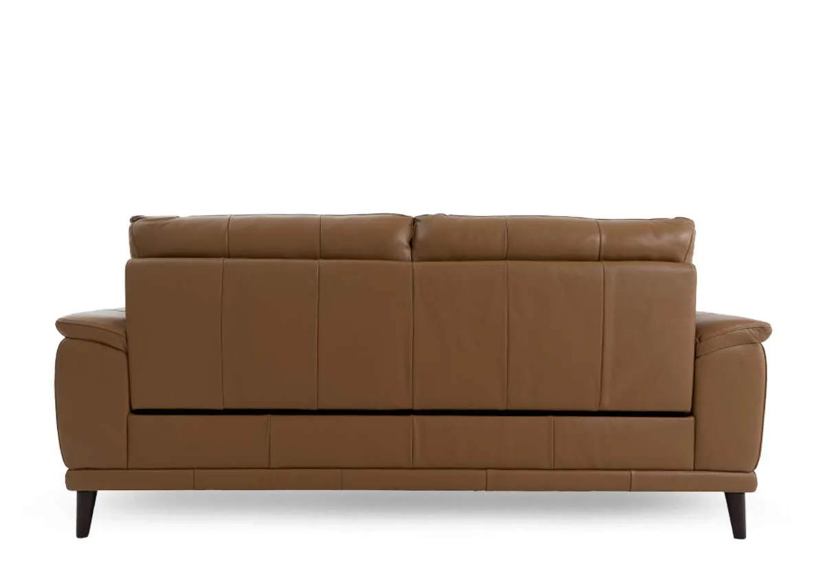 A 2.5 seater leather sofa from EZ Livings Savoy range. Back view