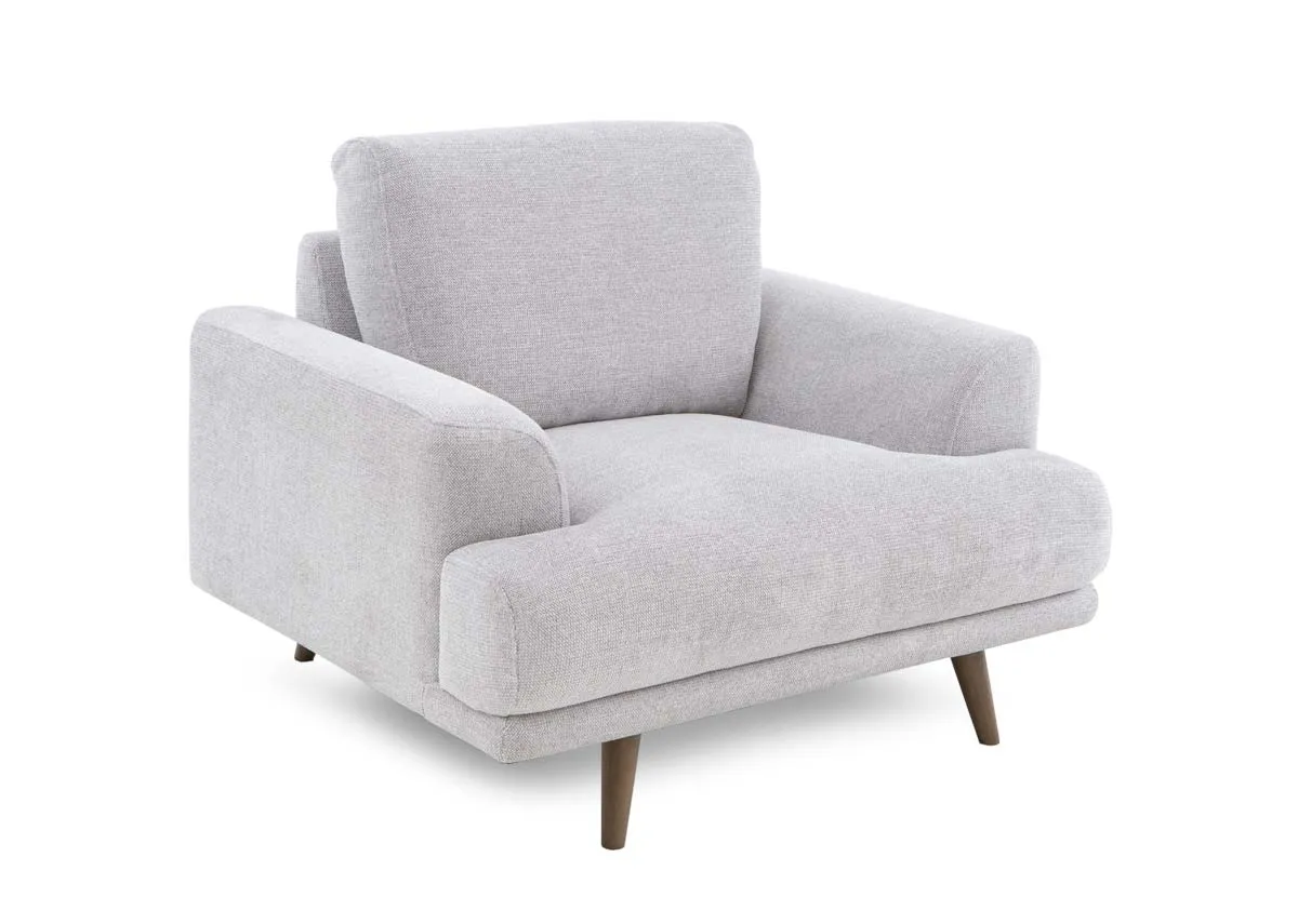 Stone Grey Fabric Armchair - Legend