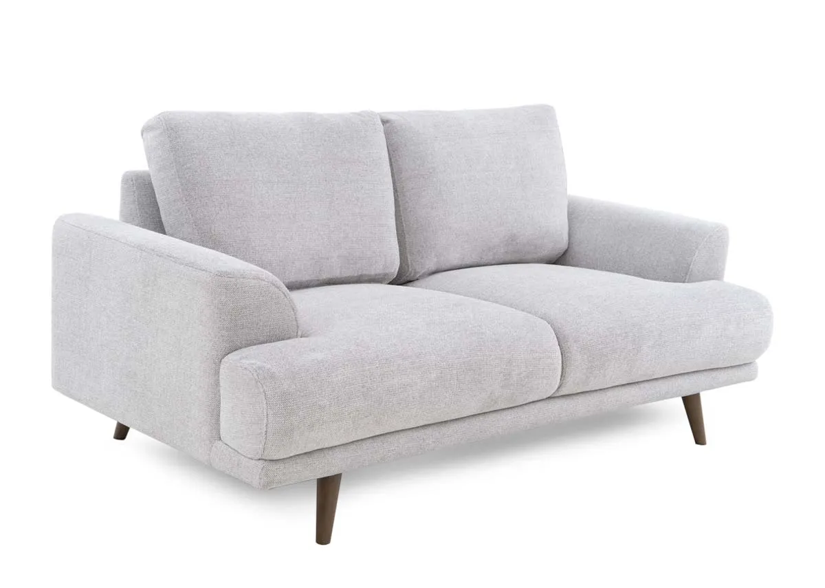 A light grey fabric 2 seater sofa from EZ Livings Legend range.