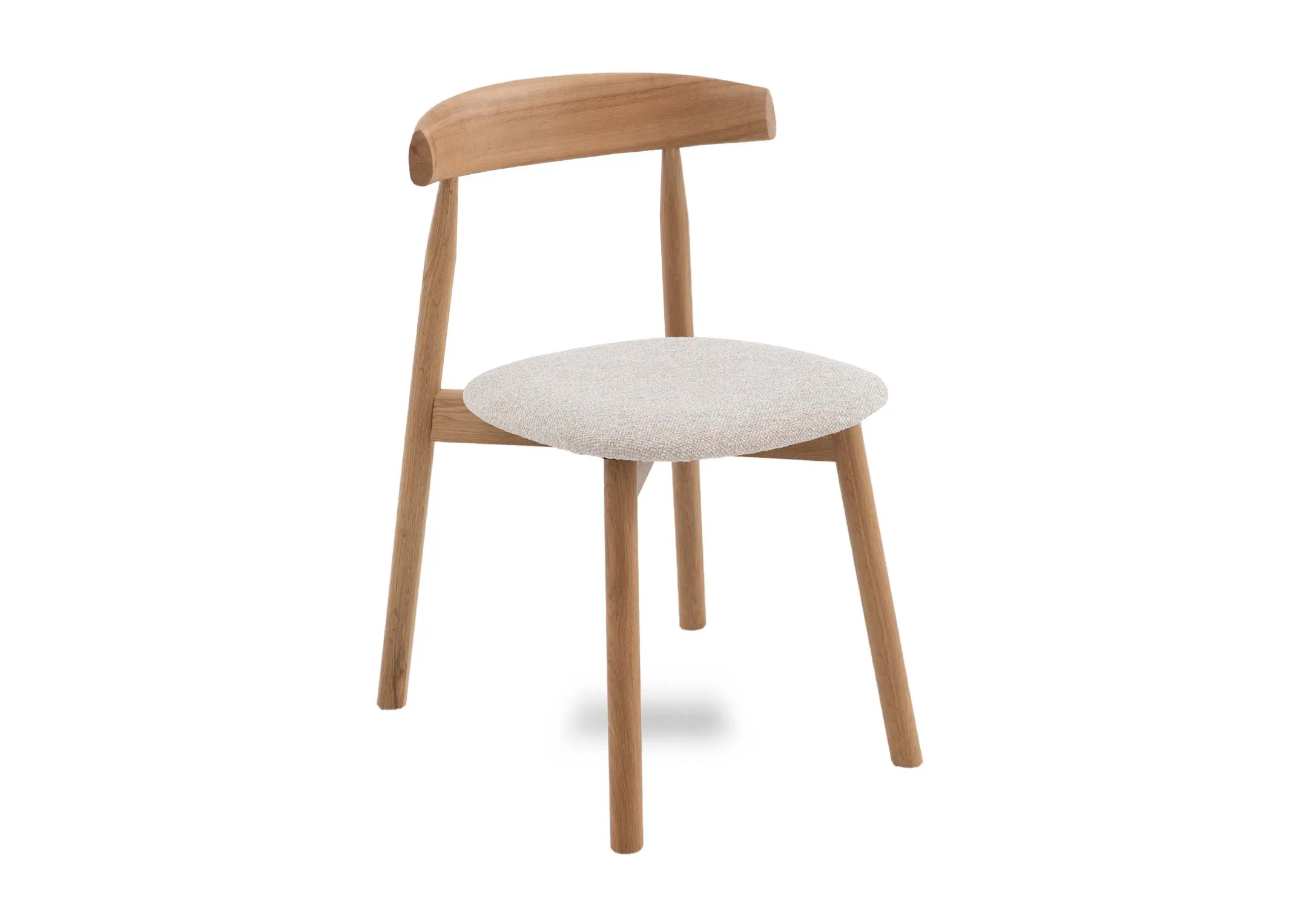 Oak Dining Chair with Fabric Seat - Suri