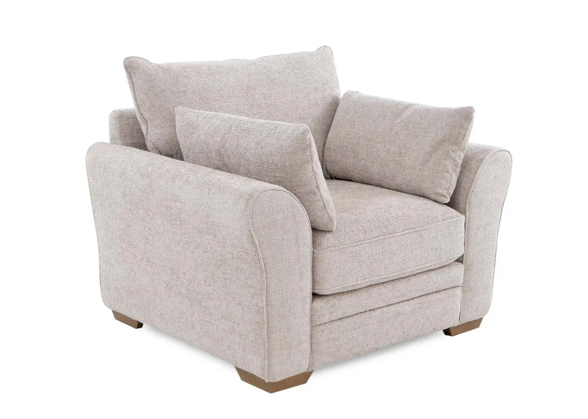Beige Fabric Armchair - New Skyline