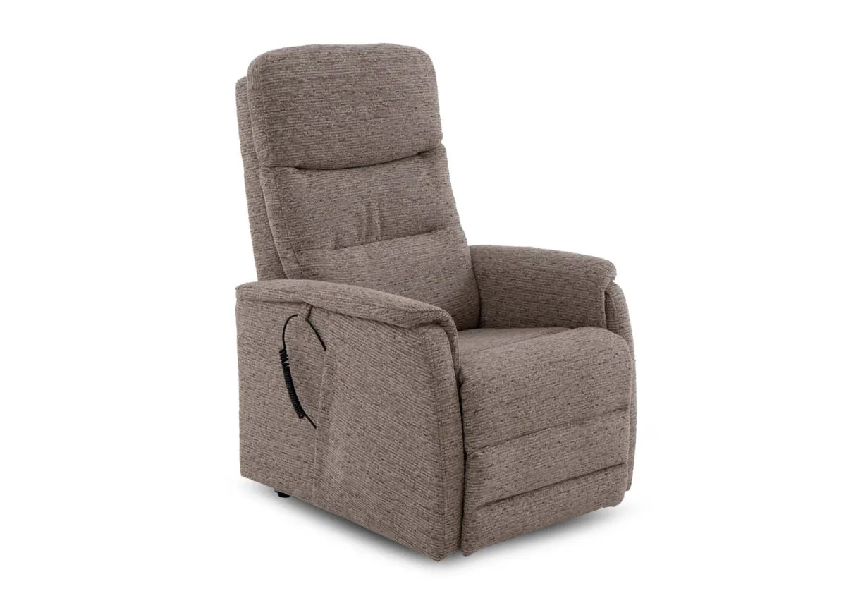 Mink Fabric Power Recliner with Power Headrest - Clyde