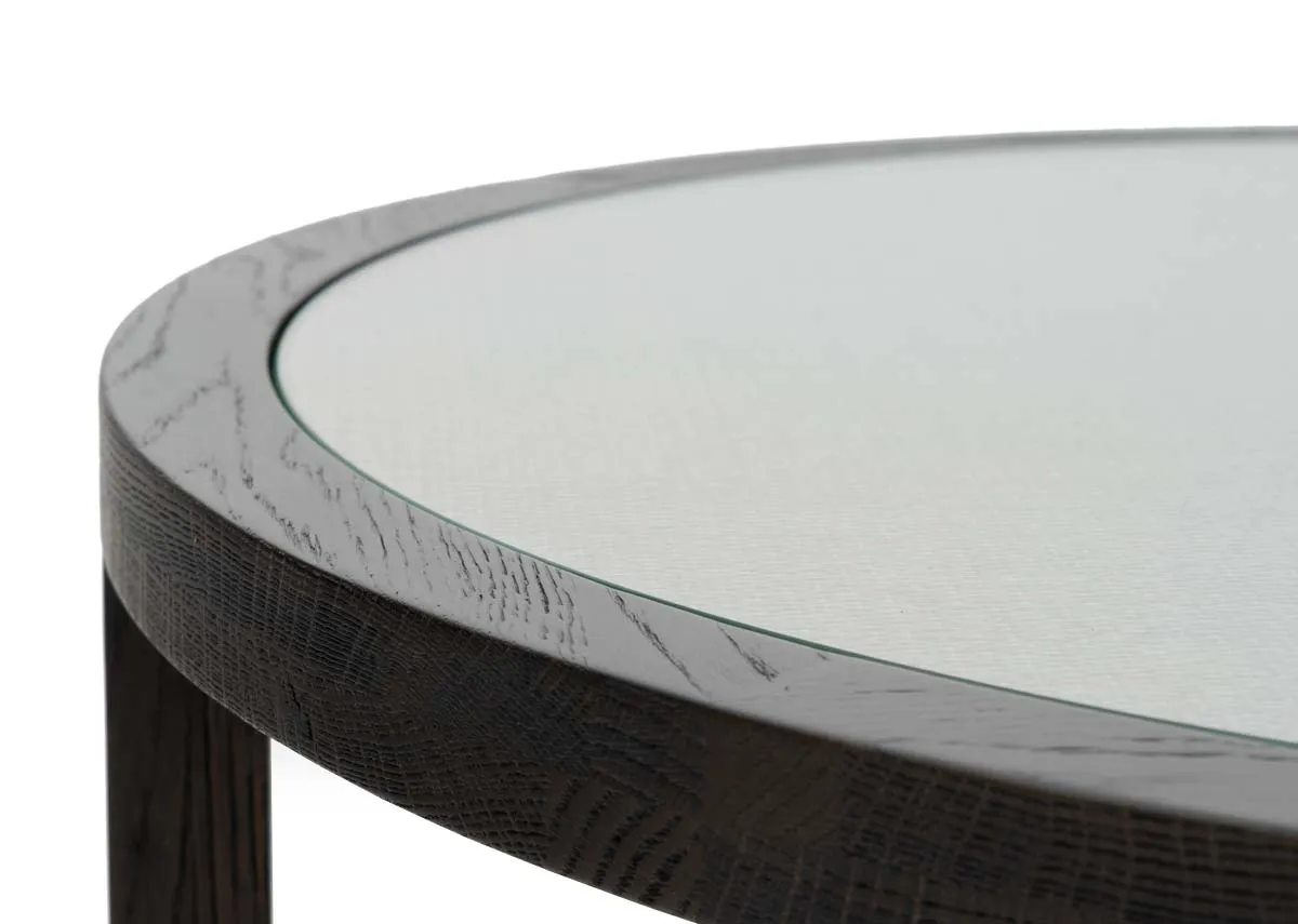 A dimension image of the Haven Nest of Coffee Tabale swith 80cm x 65cm W x 30cm - 38cm Height