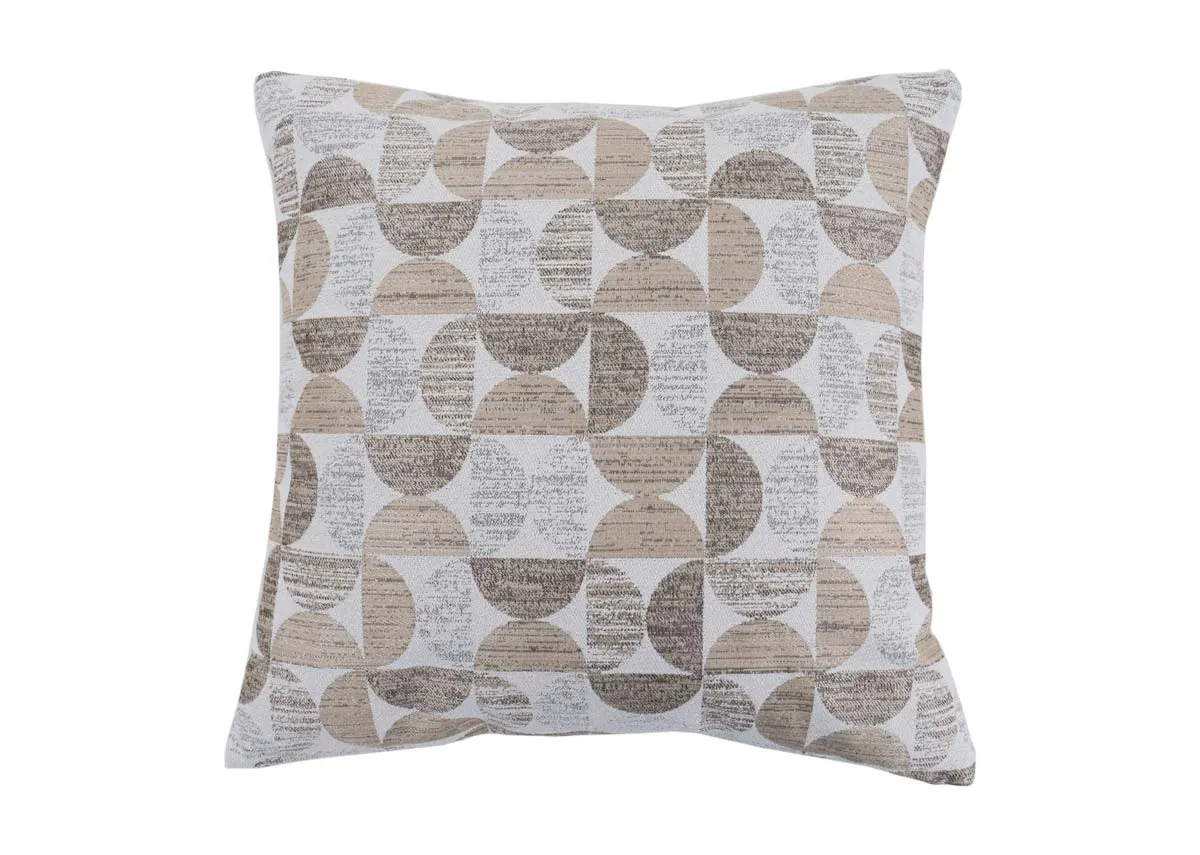 45cm Grey & Beige Cushion - Cottage Earth