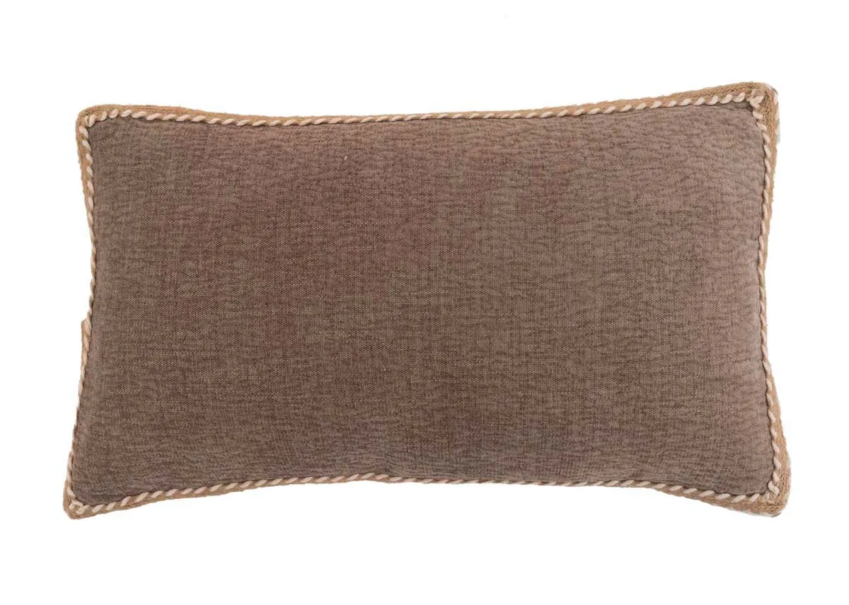 40cm x 60cm Brown Cushion - Country Clay