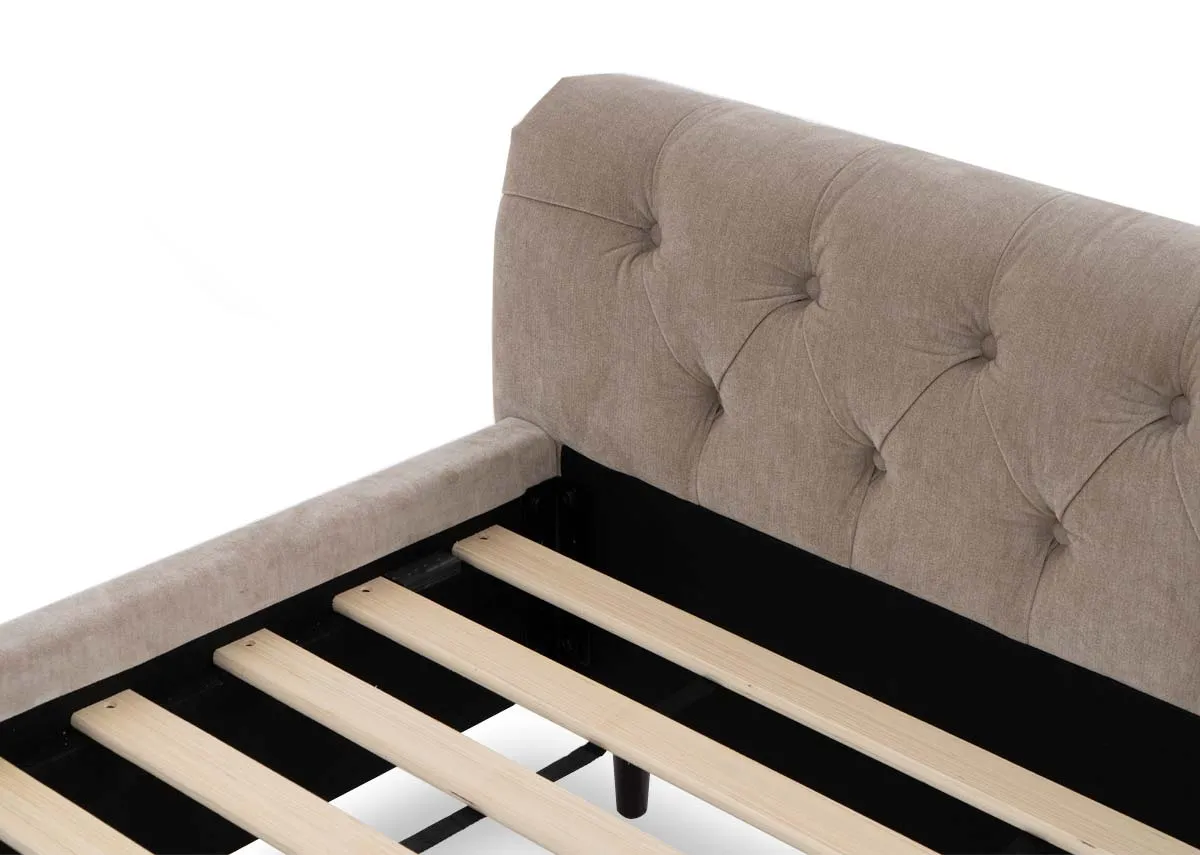 A dimension image of the Sofia Bedframe with 173cm x 241cm x 135cm