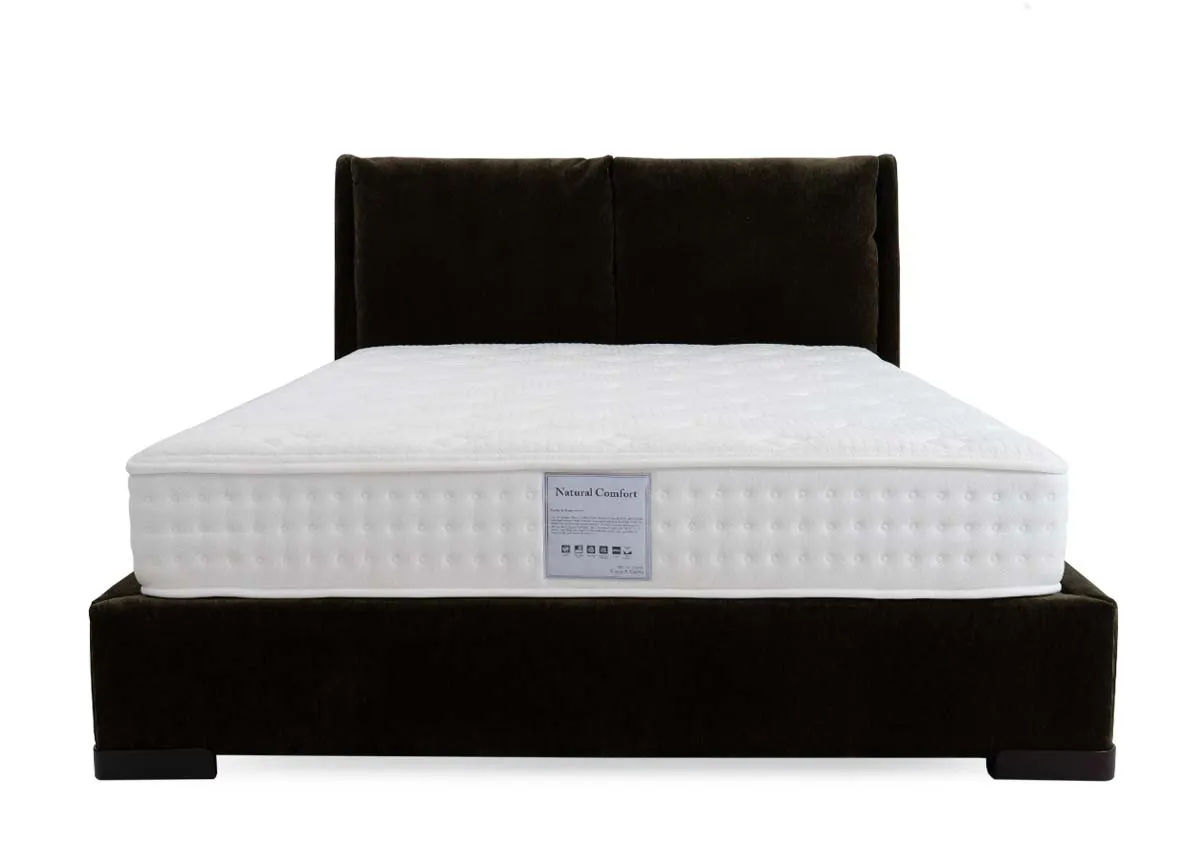 A dimension image of the Comfy Bedframe with 165cm x 240cm x 109.5cm