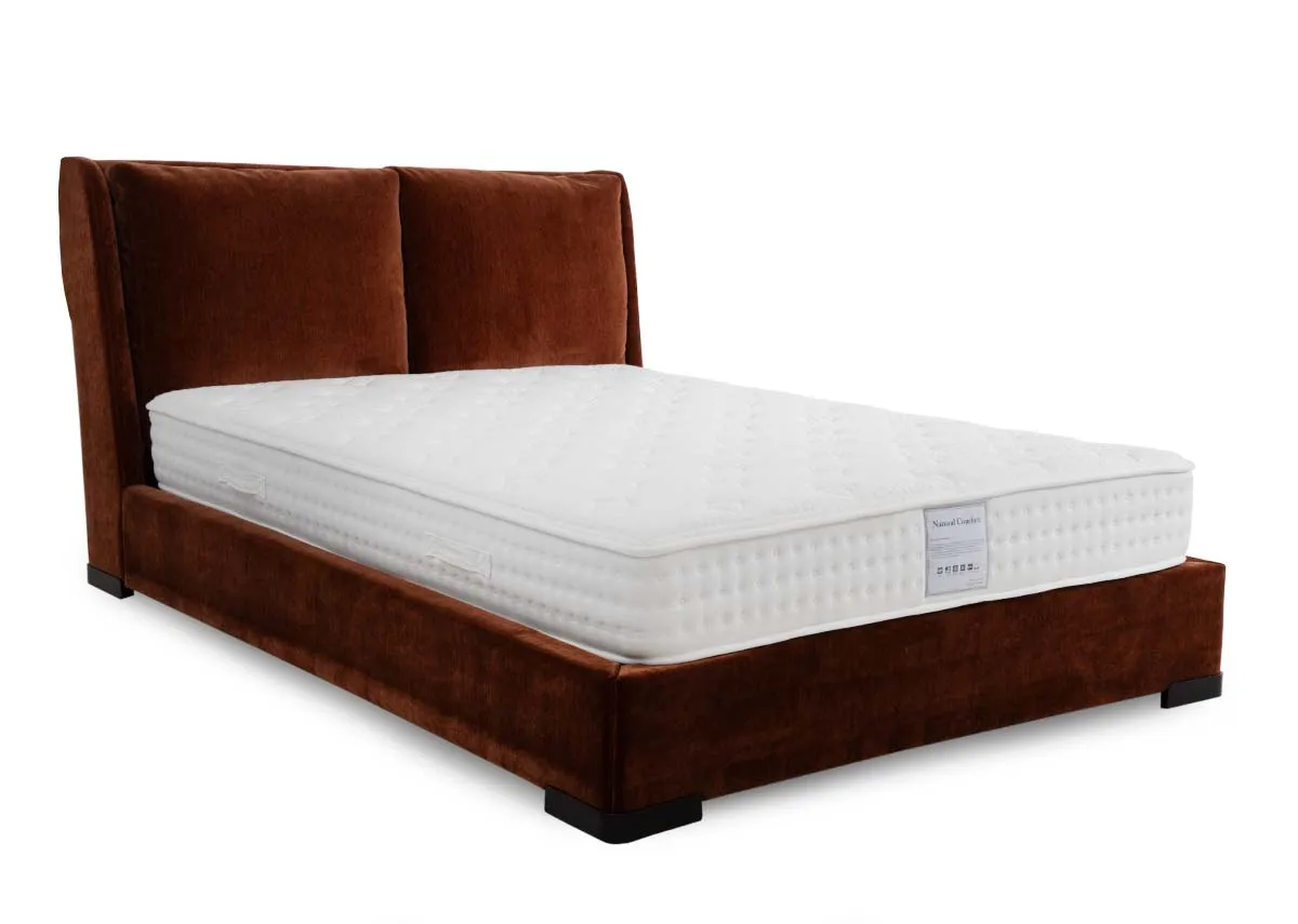 Super King (6ft) Rust Fabric Bed Frame - Comfy