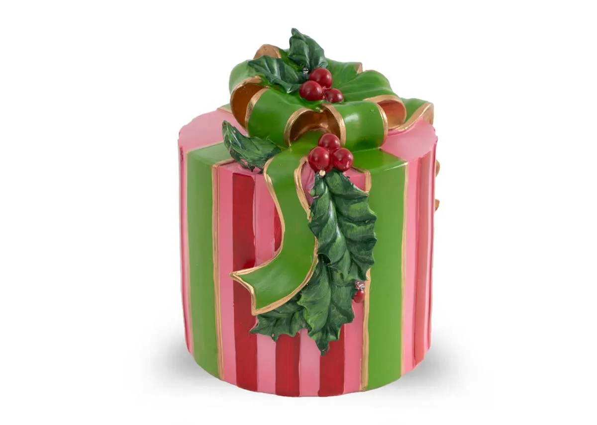 Medium Resin Xmas Presents W/LED - Christmas Figurine