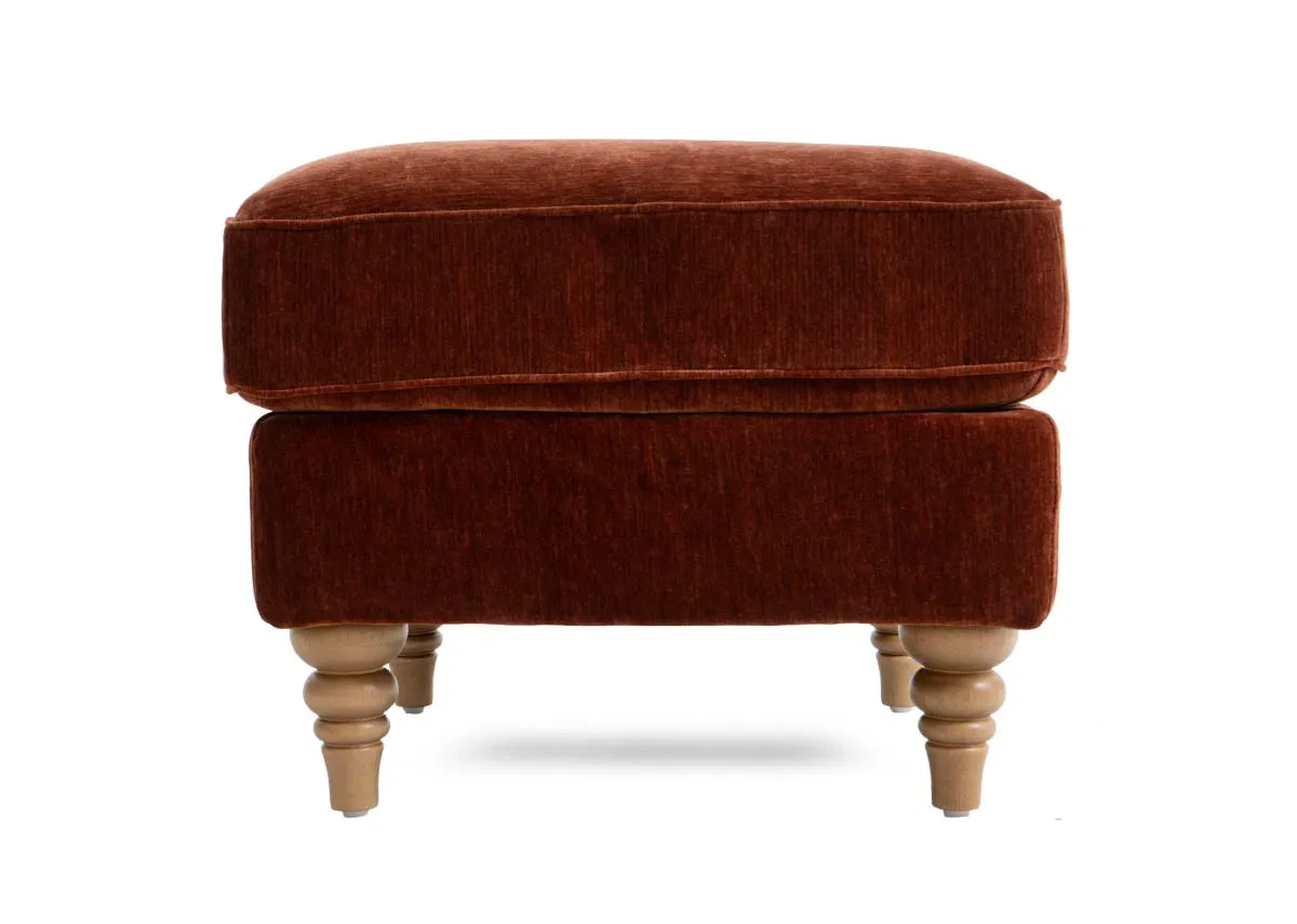 A dimension image of the Cotswold footstool with 61cm x 52cm