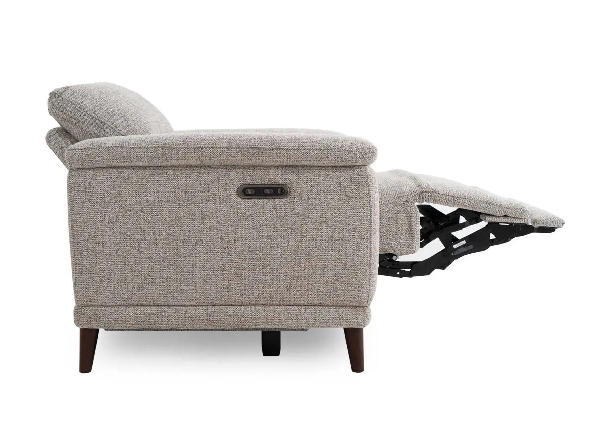 A dimension image of the Savoy beige recliner with 106cm x 94cm x 94cm