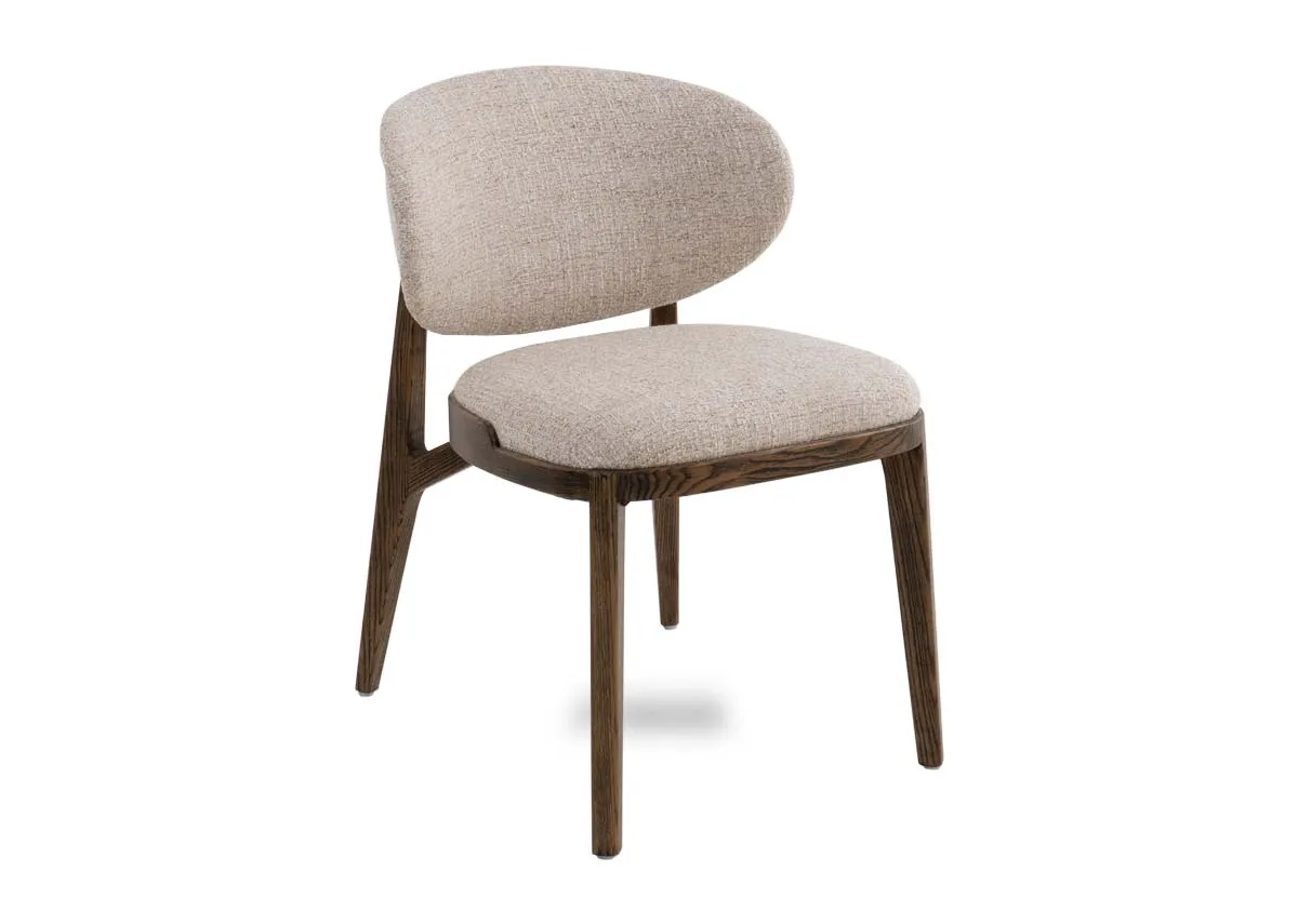 Beige Fabric Dining Chair - Eden