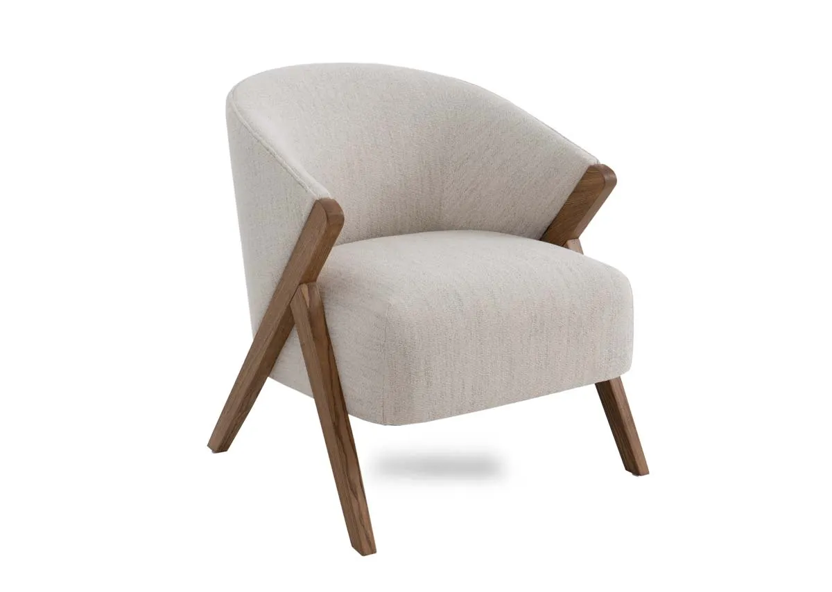 Cream Fabric Occasional Chair - Toulon