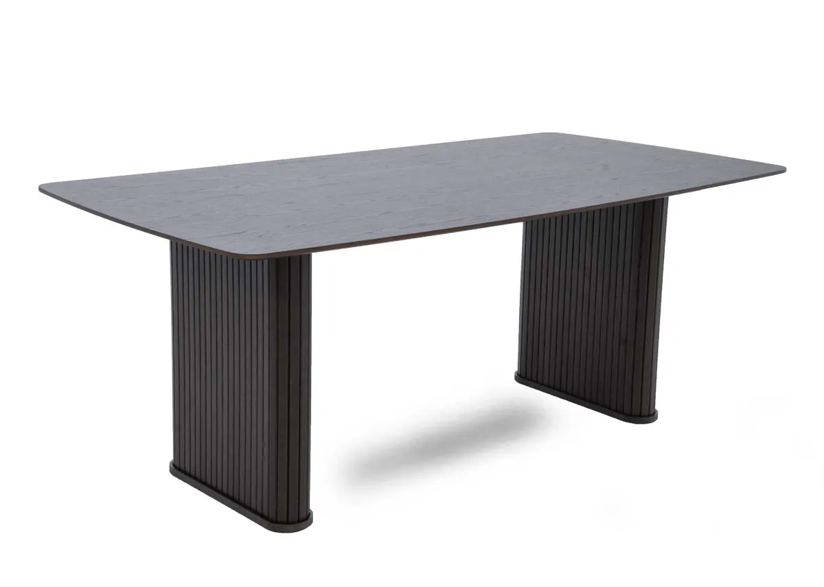 190cm Espresso Oak Dining Table - Nola