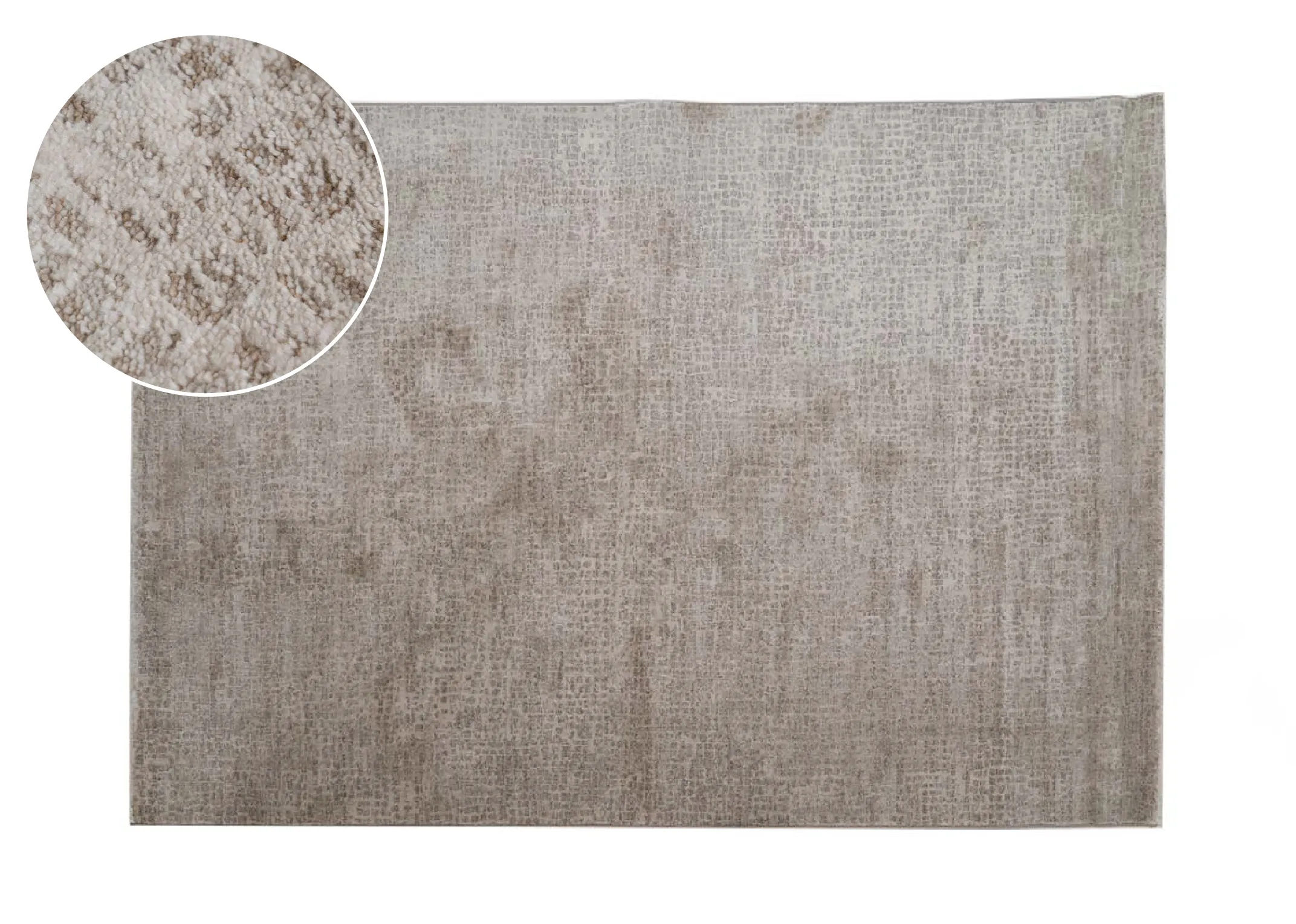 Beige 120cm x 170cm Small Rug - Flowline