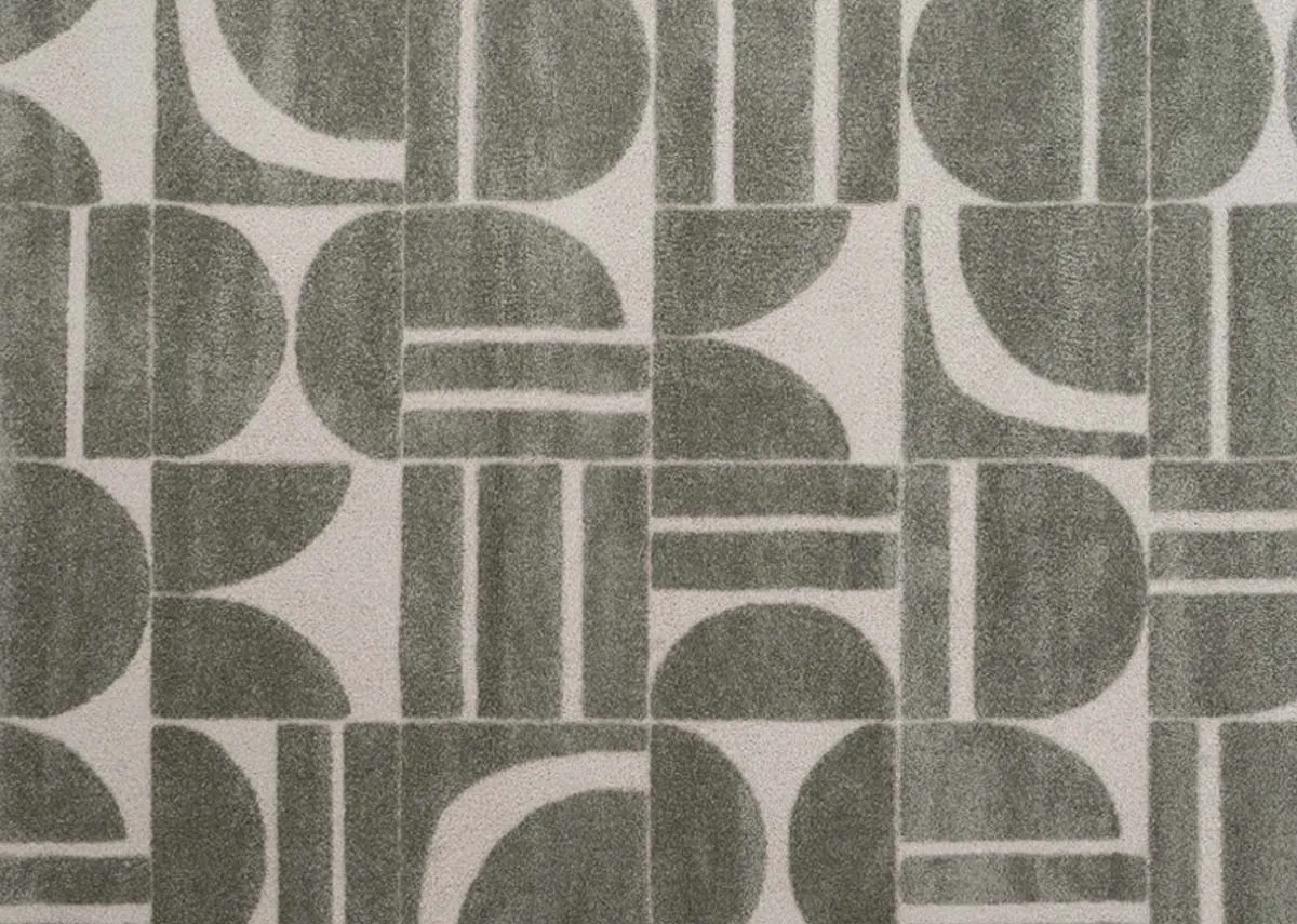 A dimension image of the Elio Abstract rug with 230cm x 160cm