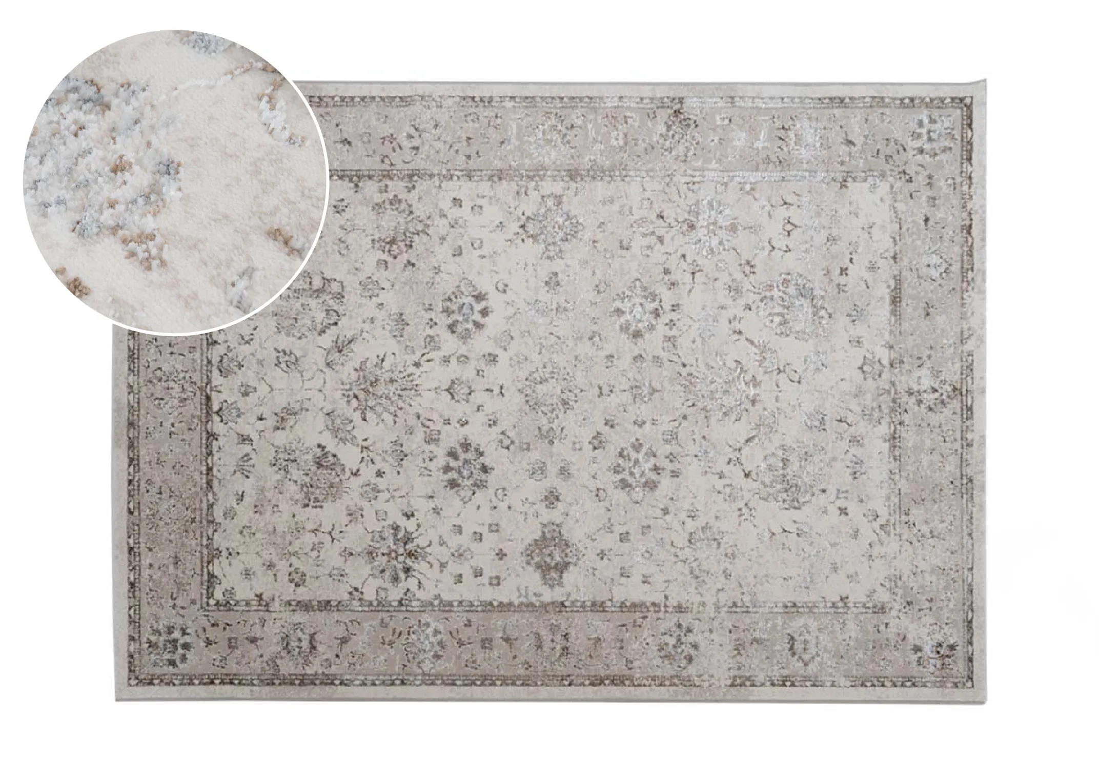 Beige Print 160cm x 230cm Medium Rug - Dune