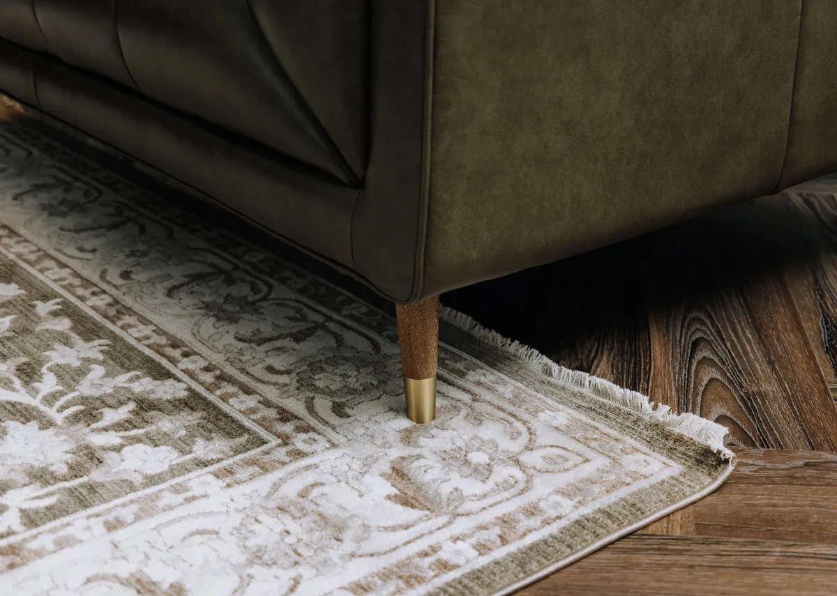 A dimension image of the Arden Rug with 230cm x 160cm